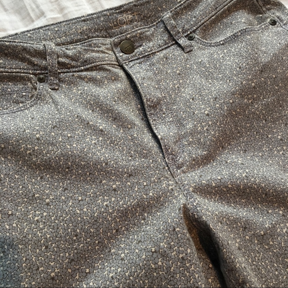 Loft patterned skinny jeans